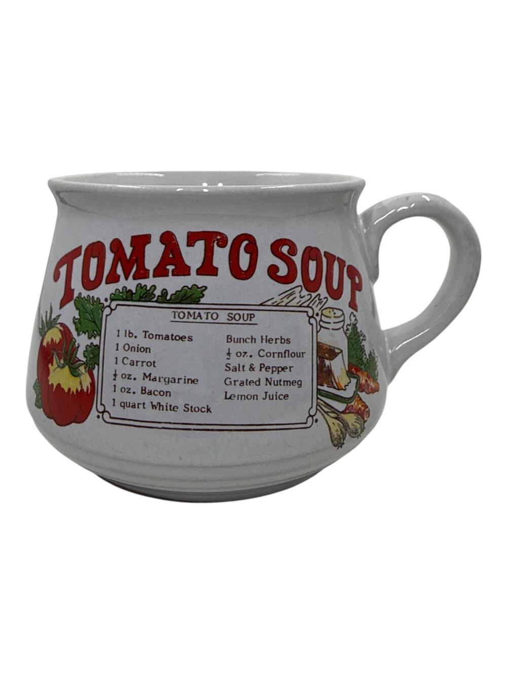 Vintage Tomato Soup Recipe Ceramic Mug